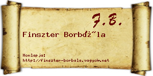 Finszter Borbála névjegykártya